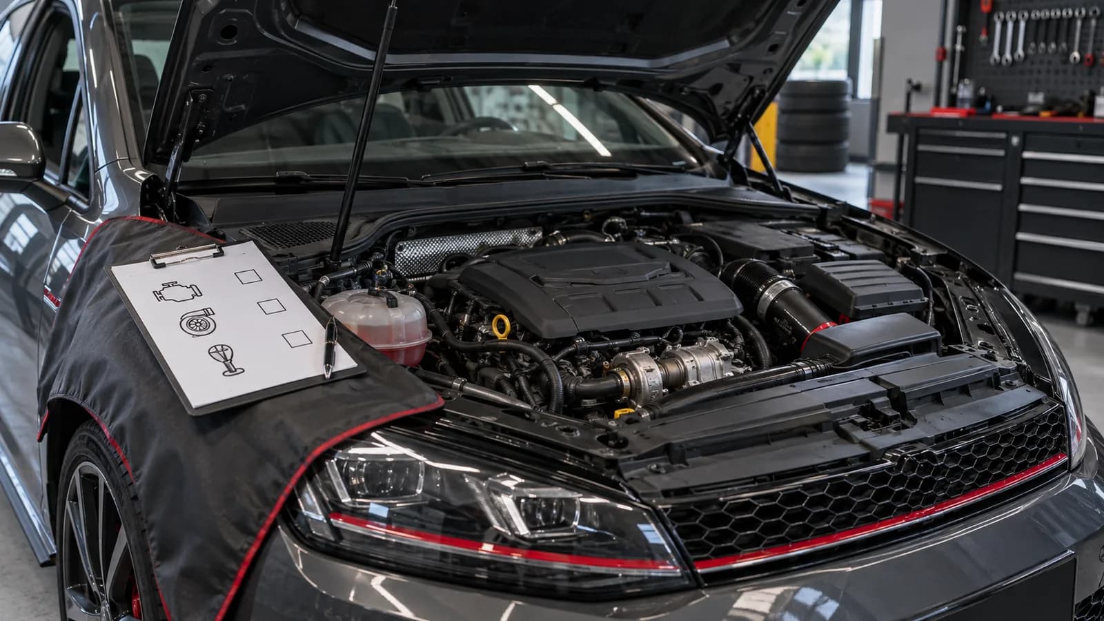 Stage 1 uygunluk değerlendirmesi için motor bölmesi ve kontrol listesi