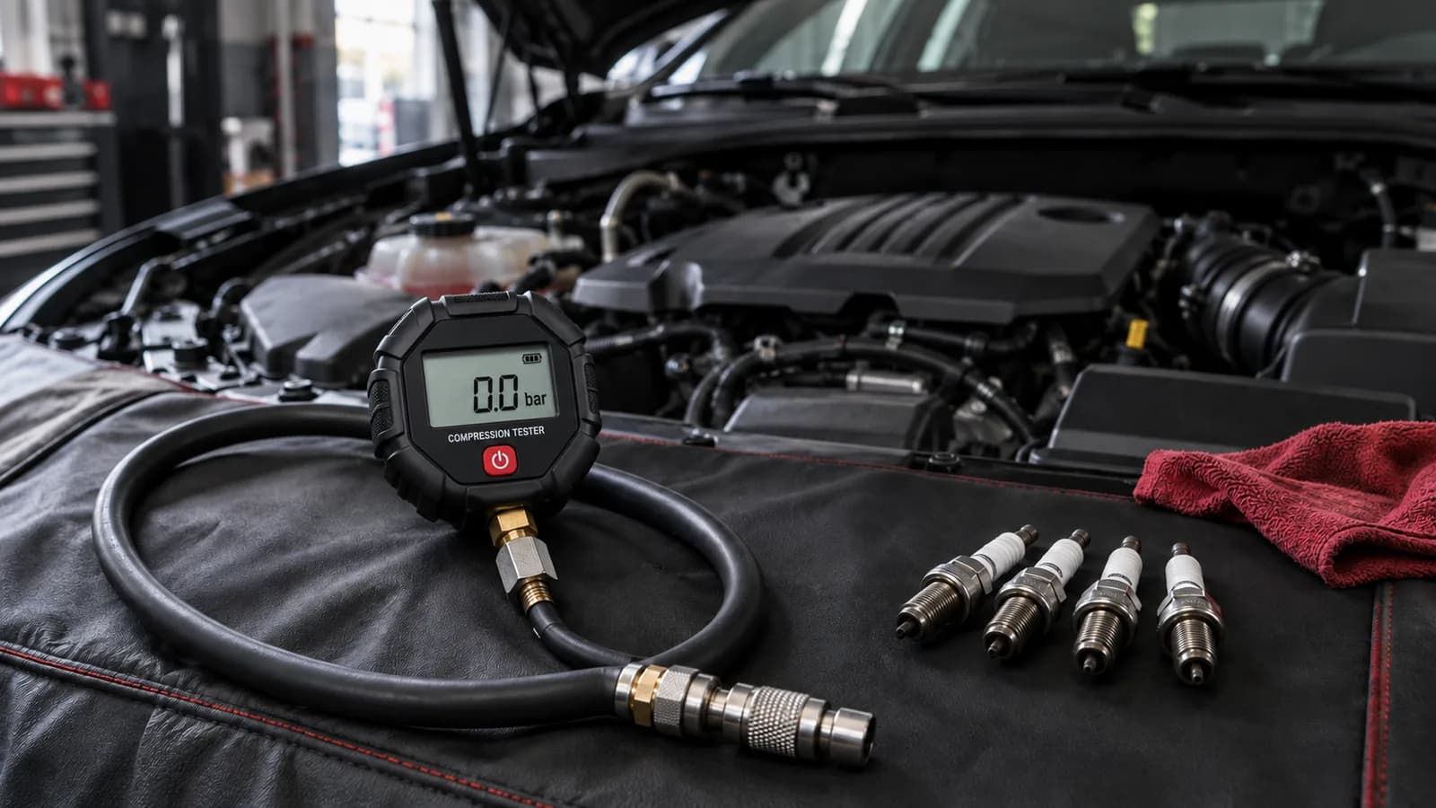 Motor sağlığı kontrolünde kullanılan kompresyon test cihazı