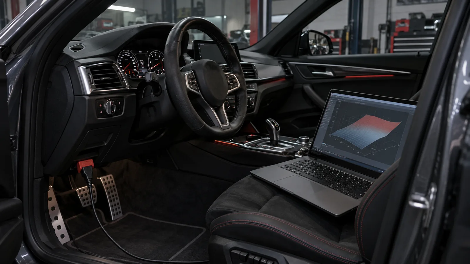 Standart araç üzerinde OBD bağlantısıyla Stage 1 kalibrasyon hazırlığı