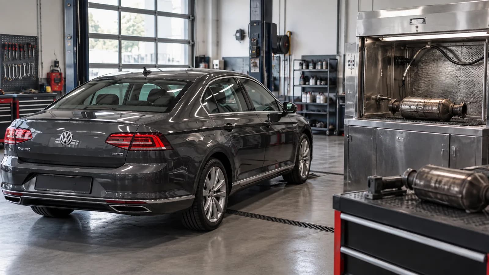 Volkswagen Passat için DPF servis sahnesi